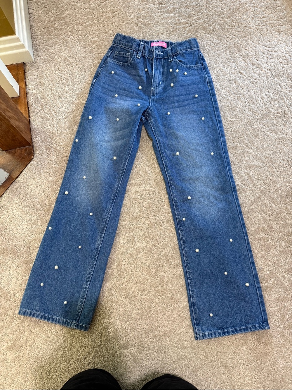 Girls Jeans with Pearls brand new never worn